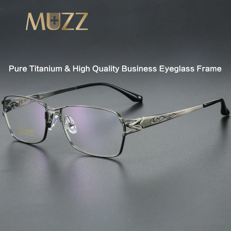 Men Business IP Titanium Eye Glasses Frame Full Frame Square Myopia Optical Prescription Eyeglasses New Classic Acetate Eyewear