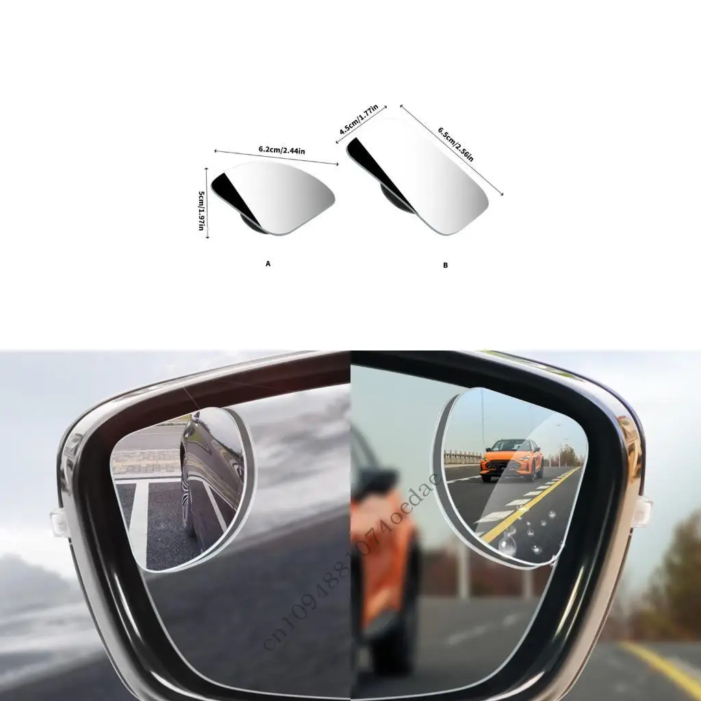 Pair Blind Spots Mirror Anti Glares Side Mirrors For Automobiles Flexible Positioning And Scratch Resistant Surfaces Design 