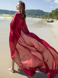 Chiffon Women Silk Scarf Beach Wrap Shawls Simple Solid Classic Lady Sunscreen Bandana Hijab Mujer Bikini Cover Up Scarve Pareo