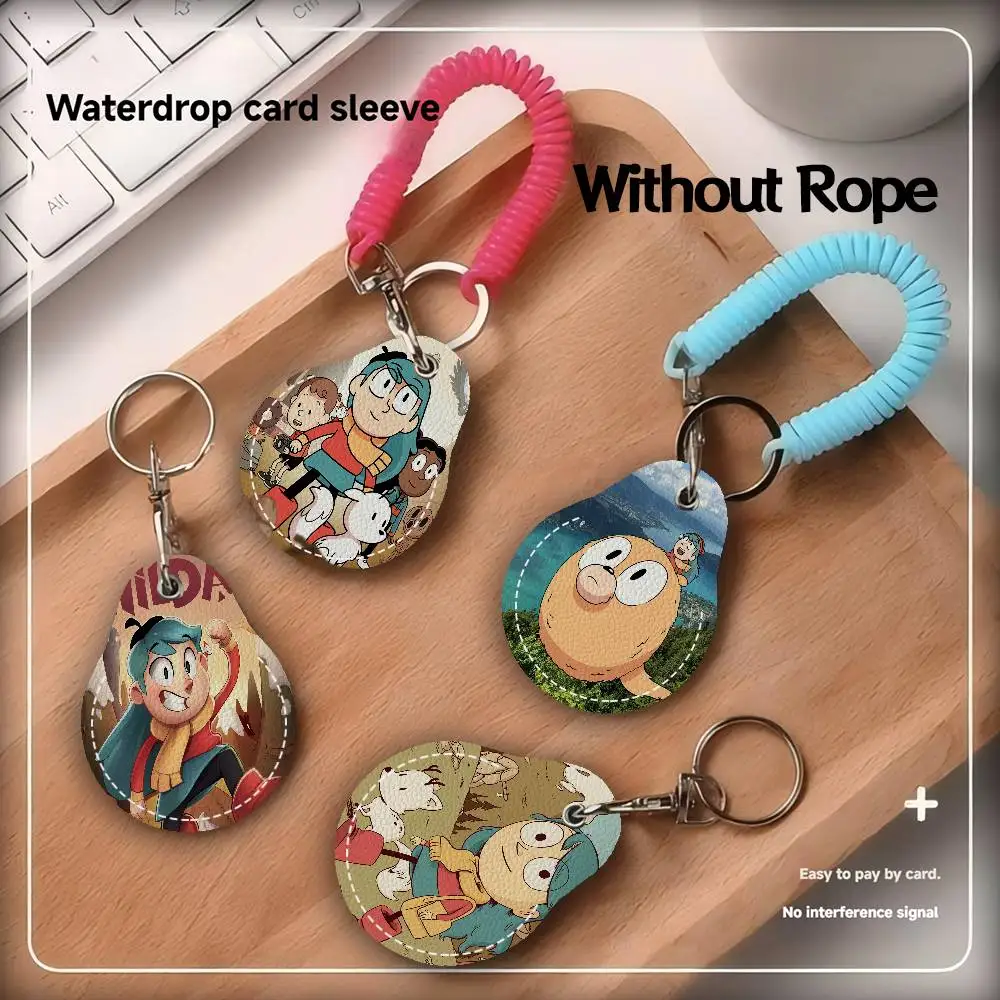 H-Hilda الكرتون فتاة لطيف Waterdrop Acc حامل بطاقة التحكم التعريفي حافلة مصعد الغطاء الواقي طالب مادة البولي يوريثان #2