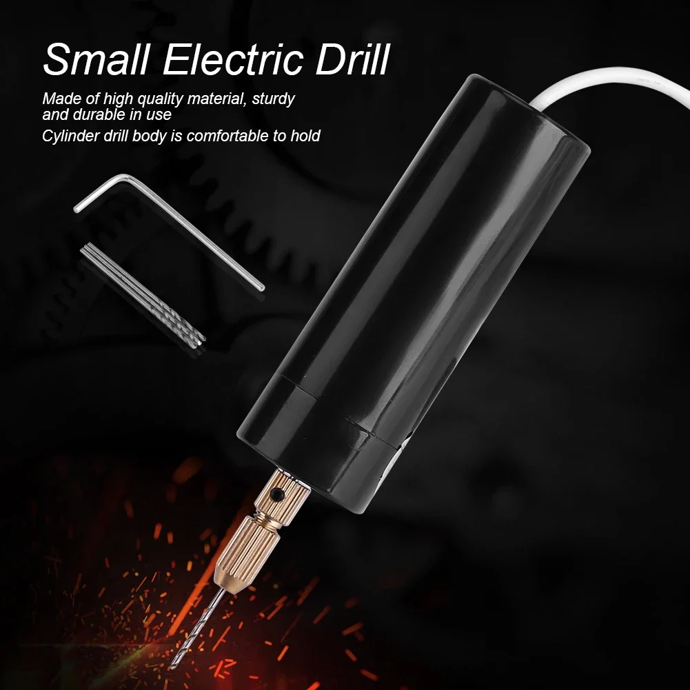 DIY 5V 10W  Portable Mini Small Electric Drills Handheld Micro Drill USB Puncher 8500rpm For Jewelry Pearl Resin Grinding Tool