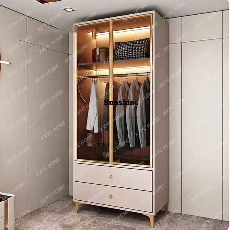 Minimalist Wardrobe Organizer Partitions Clothes Cabinet Closet Door Exterior Display Desk Guarda Roupa Home Furniture  F