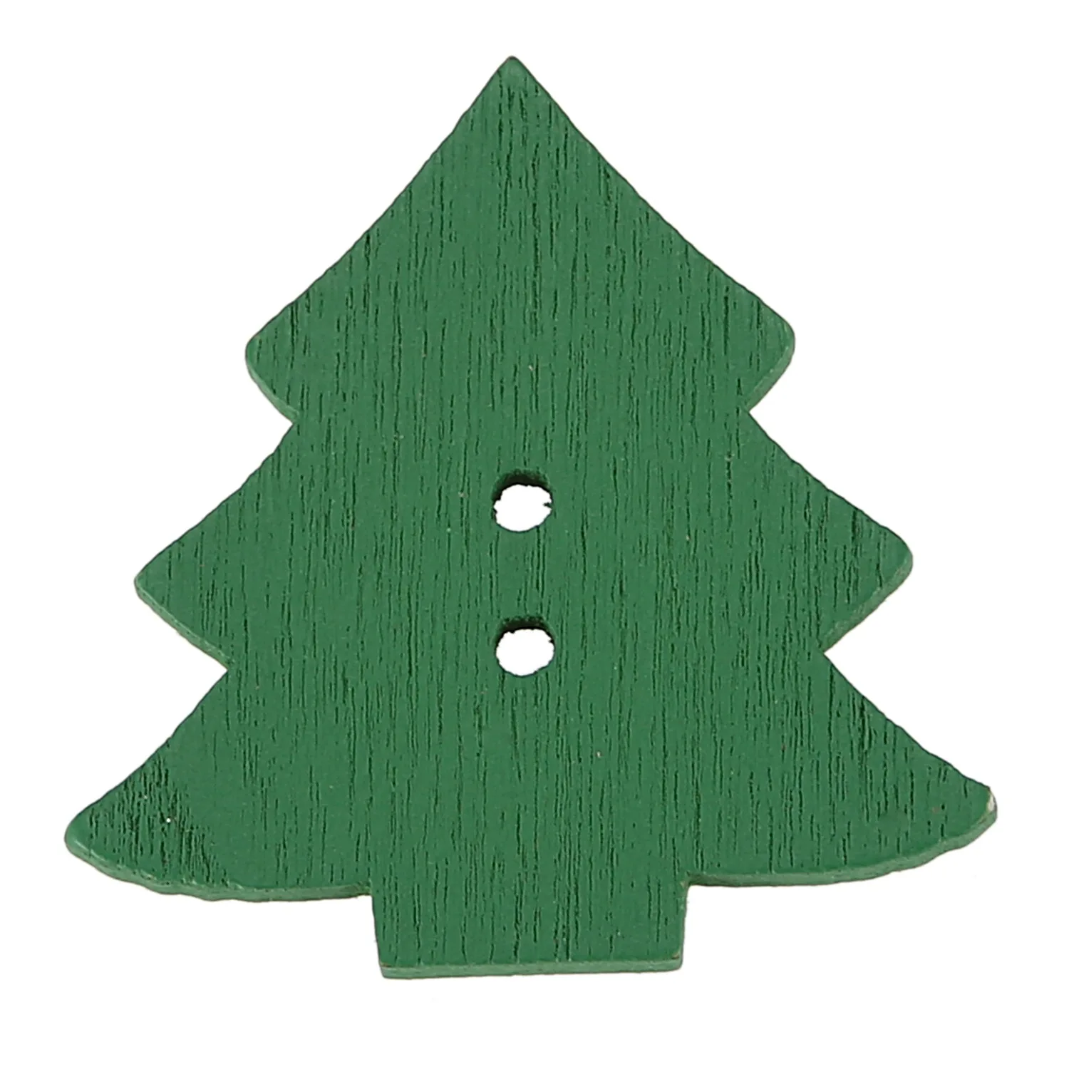 High-end 25pcs Christmas tree Shape Decor Embellishment Wooden Buttons With Two Holes For Sewing Scrapbook Crafting