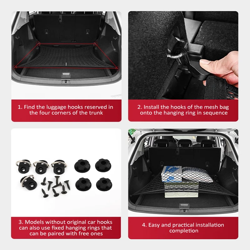 Nylon Netten Voor GWM Tank 500 P03 2022 ~ 2026 2023 2024 2025 2026 Kofferbak Netto Slijtvast Handig Elasticiteit Auto Accessoires