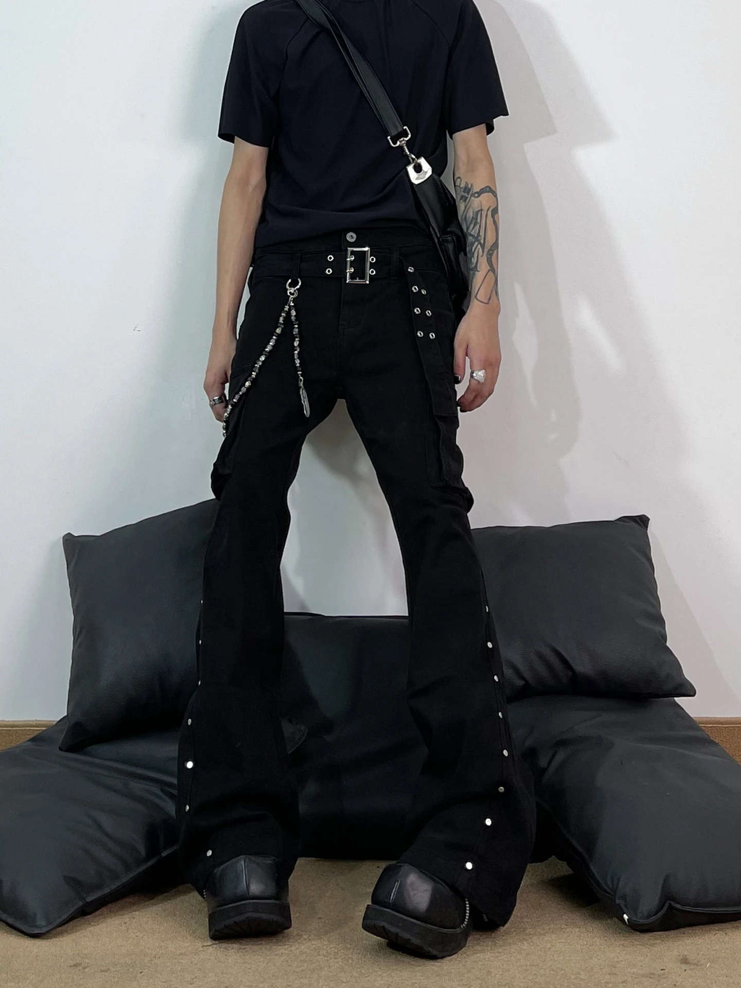 

American High Street Sle Bell Bot Jeans Men Women Vibe Slimming Workwear Long Trousers Design Sensation Street Trend