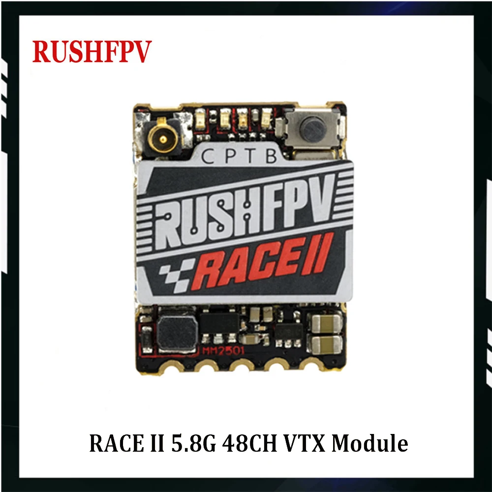 RUSHFPV RUSH TANK RACE 2 RACE II 5.8G 48CH PitMode 25mW 100mW 200mW Max Adjustable SmartAudio FPV VTX 20X15mm for RC FPV Drone