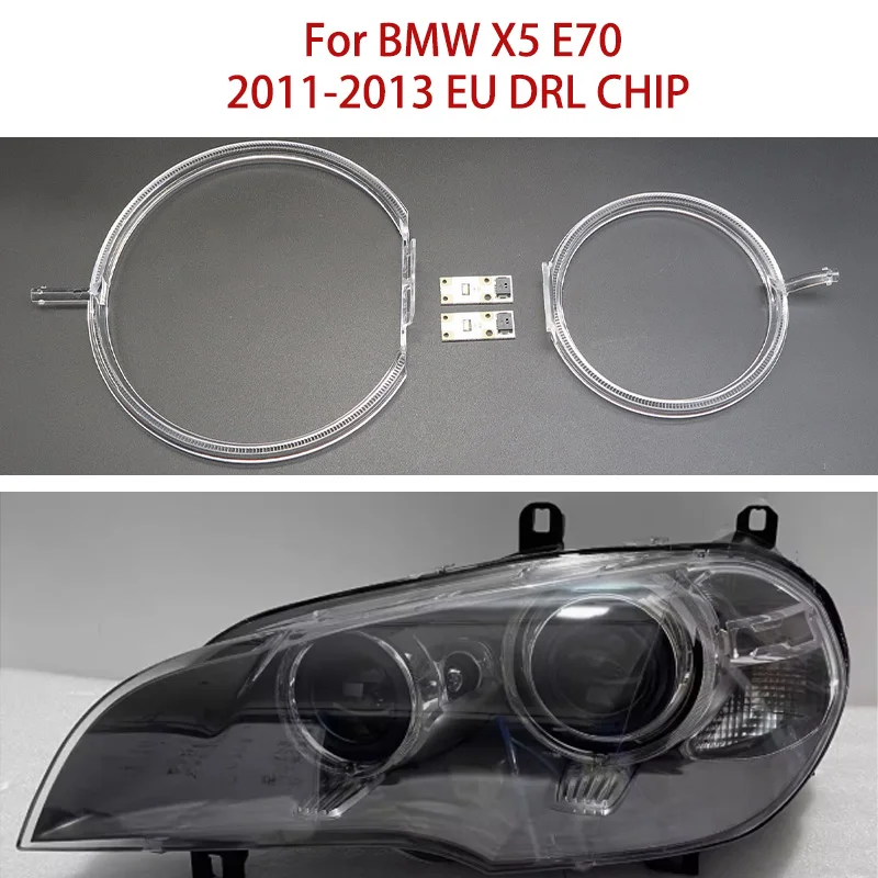 

Световодная полоса белого цвета для BMW X5 E70 2011-2013 EU Angel Eye Модуль указателя поворота Автомобильный DRL CHIP Балласт решает проблему без света