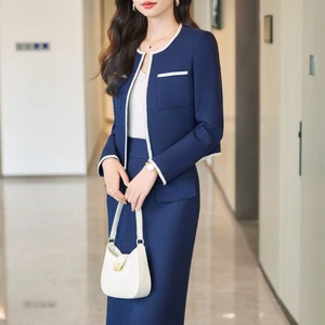 المرأة الذكية قصيرة تنورة بدلة ملابس الأعمال عرض الخريف والشتاء الجديد أعلى 12 مبيعات اللباس تنورة البدلات - No9