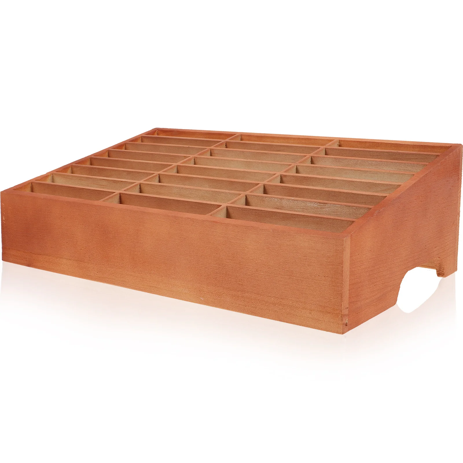 

Wooden Storage Box Desktop Compartments Phone Storage Holder Home Supplies Office Organizer Multi-Function Desktop Container
