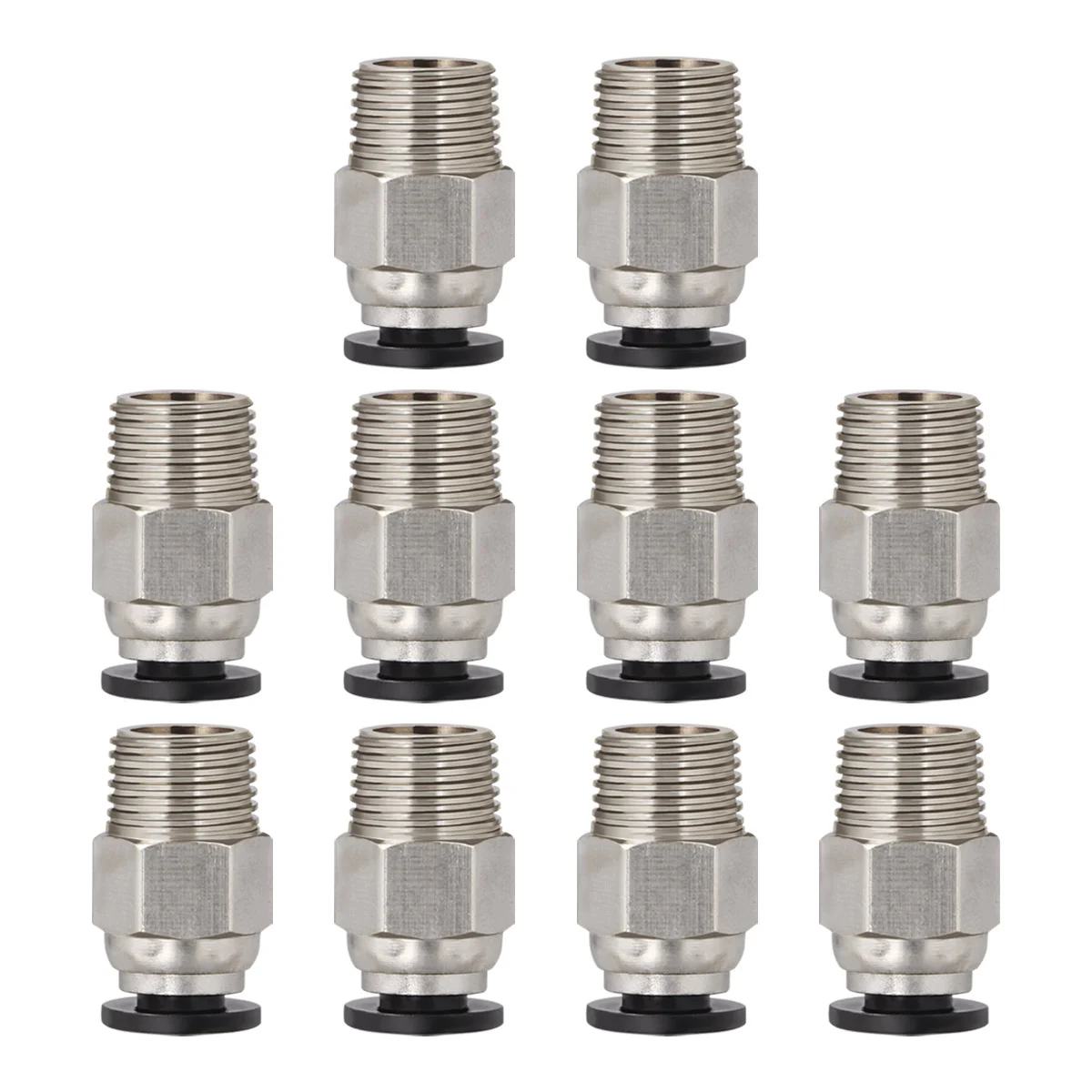 UEETEK 10pcs PC4-M10 Male Straight Pneumatic PTFE Tube Fitting Connector for 3D Printer ptfe tubing fitting