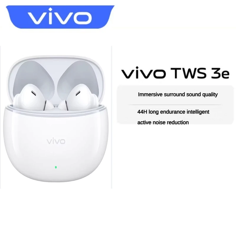 vivo TWS 3e True Wireless Earbuds | Immersive Surround Sound, 42H Long Battery Life, Intelligent Active Noise Cancellation