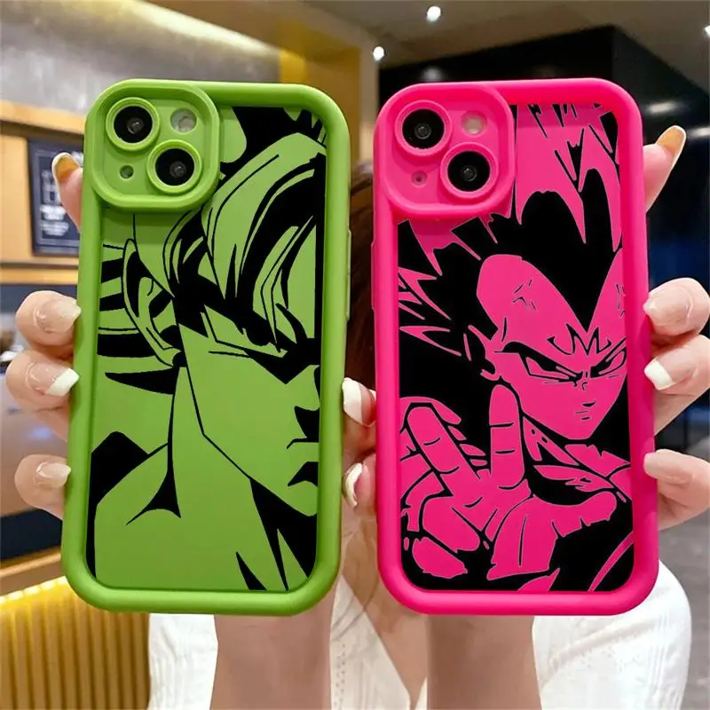 

Cool Man Anime DBZ Shockproof Case For Apple iPhone 11 14 Pro Max 15 Plus 12 13 Protective Silicone Funda TPU Phone Cover Shell