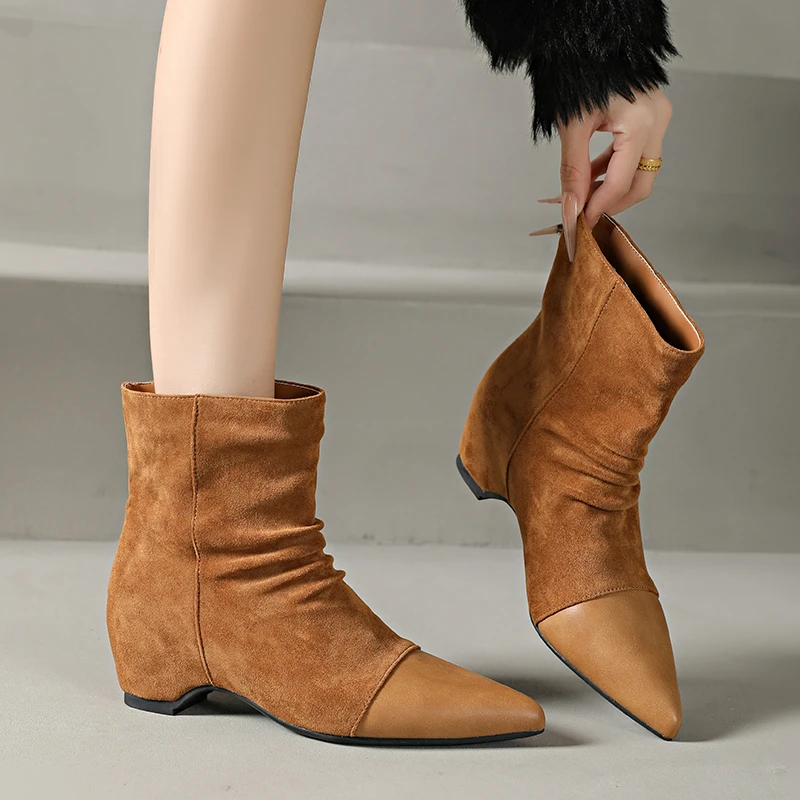 Sepatu Bot Wanita Model Bootie - Sewing Latex ulasan dan harga