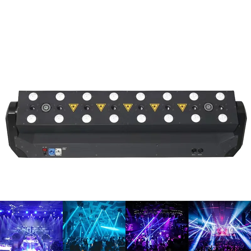 16pcs 5W LED 3 In 1 Beam Moving Head Lights 8pcs RGB Disco Laser Light Moving Head Light For Disco Stage