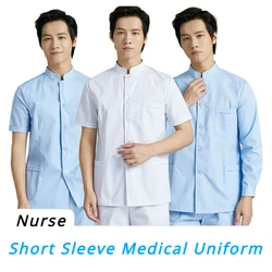 Medical Scrubs Set for Men Short Sleeve Nurse Uniform for Doctor Dentist
