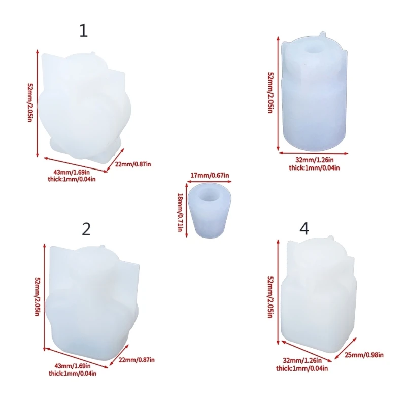 Moldes geométricos para botellas deriva, botella Base con pantalla LED, moldes silicona resina epoxi R3MC