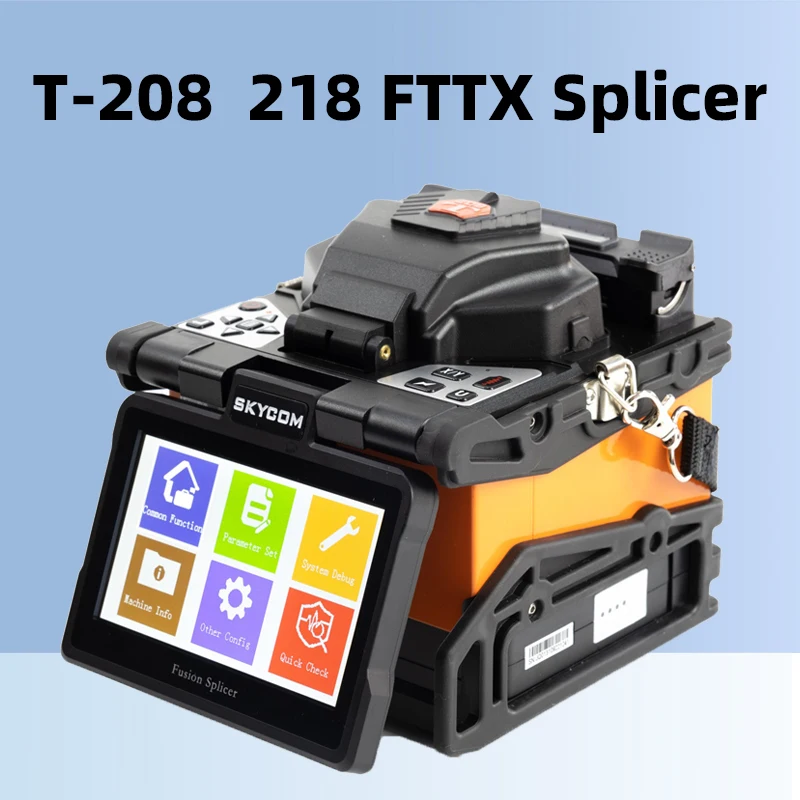 

SKYCOM-Fusion Splicer with LCD Display, Auto Tube Heating, SM MM NZDS EDF, T-208H, T-218H, 5 in, LCD Display, 8S Splicing, 20s