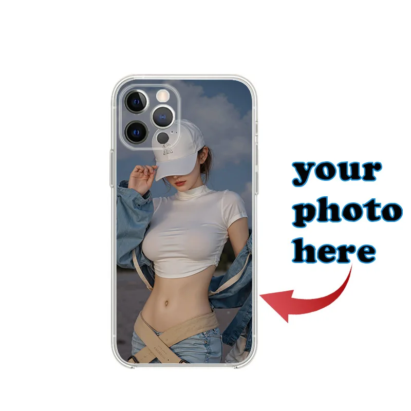 Customized DIY photos Phone Case For iPhone 17 16 15 14 13 12 11 Pro Xs Max SE 2020 2022 X XR Air 6s 7 8 Plus 16e TPU Soft Cover view 3