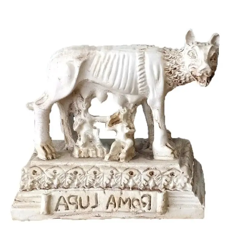 

wolf baby rearing sand with Italian Roman female wolf statue psychological sand table
