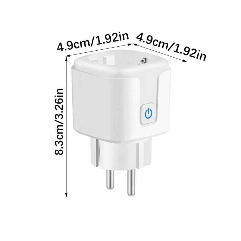 20A Heavy Duty Plug With WiFi App Control EU Standard Socket High Power Socket Outlet M4YD