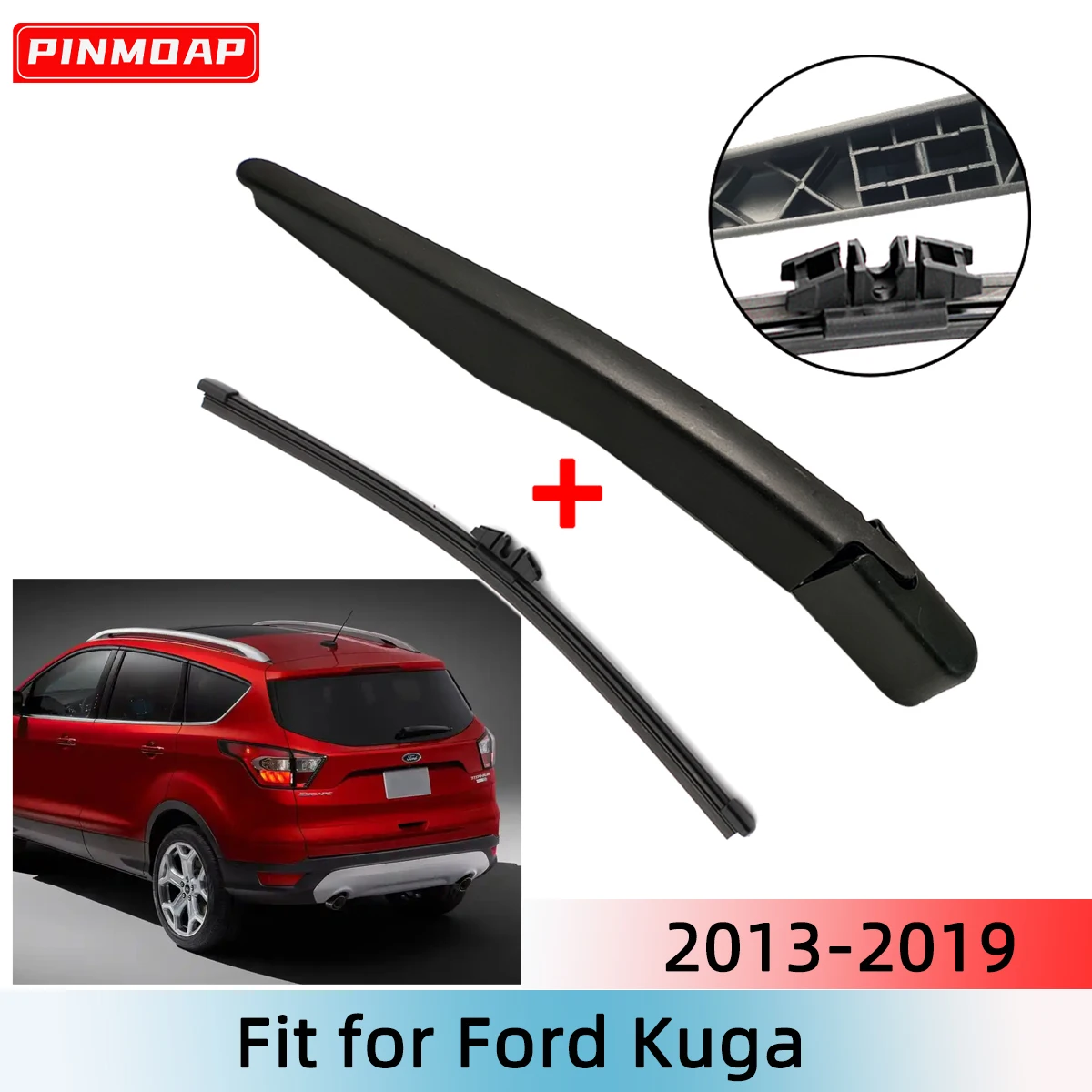 1/2PCS Heckscheibenwischerblatt Wischerarm Kit für Ford Kuga 2013-2019 Windschutzscheibe Windschutzscheibe Heckscheibe