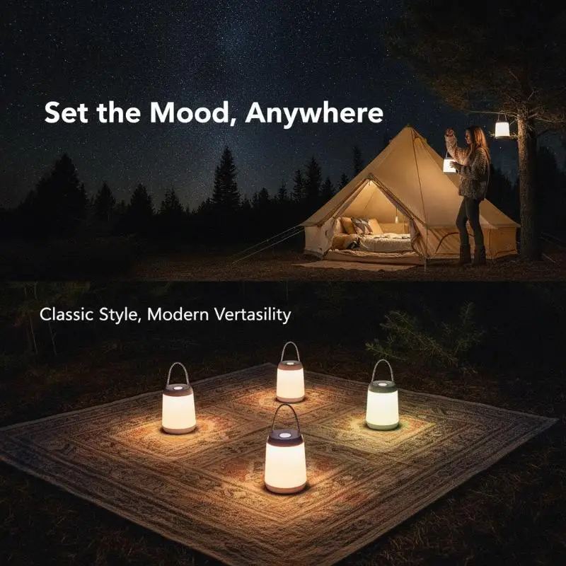 Hoyytu Rechargeable Portable LED Night Lamp Eye Protection Touch Activated USB Powered Light for Bedroom Home Travel Use