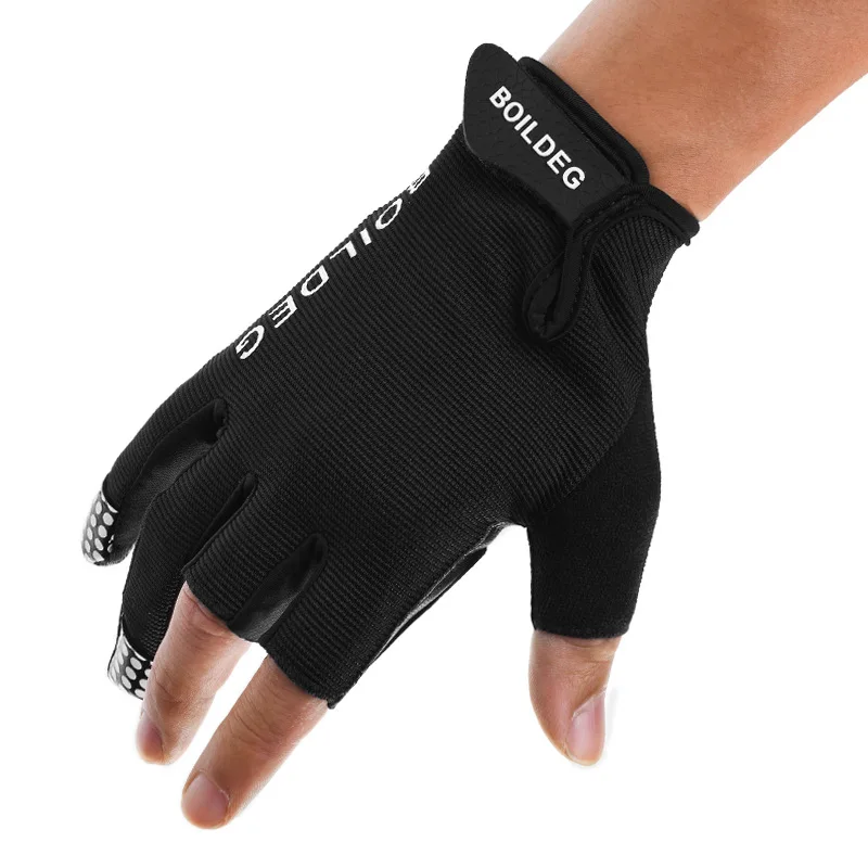 Two Finger Sweat Wicking Quick Drying Sun Protection Fishing Gloves Sailing Gloves Wear Resistant And Non Slip Gloves