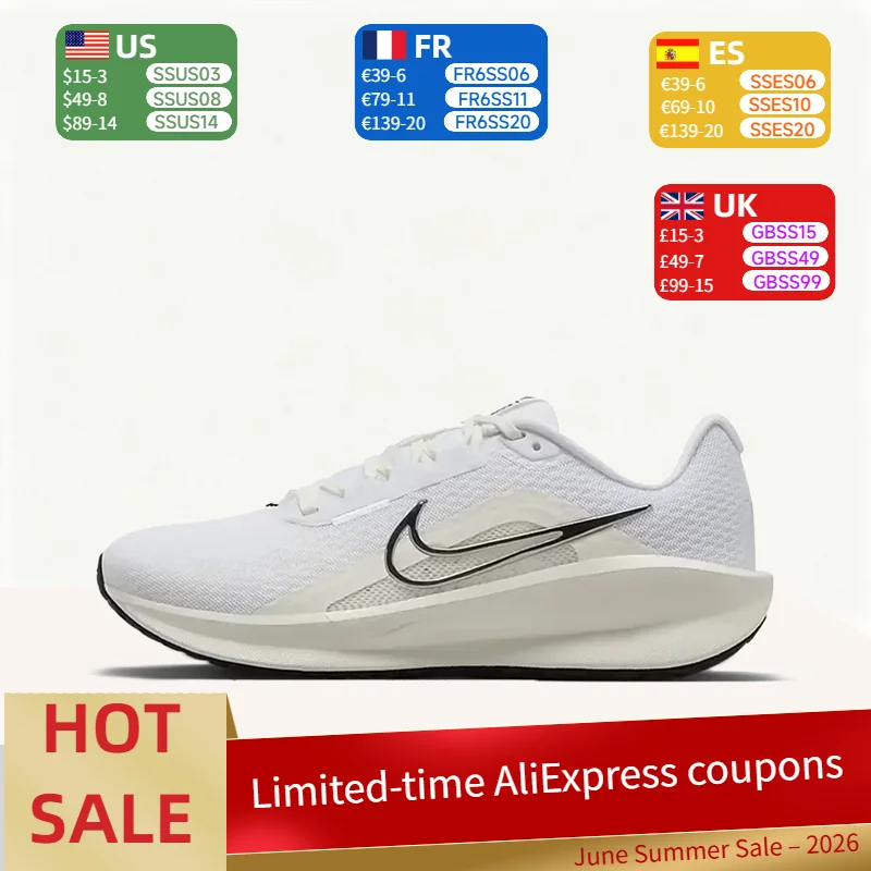 

Nike DOWNSHIFTER 13 Women's Comfortable and Versatile Mesh Breathable Low-Top Casual Running Shoes White FD6476-100