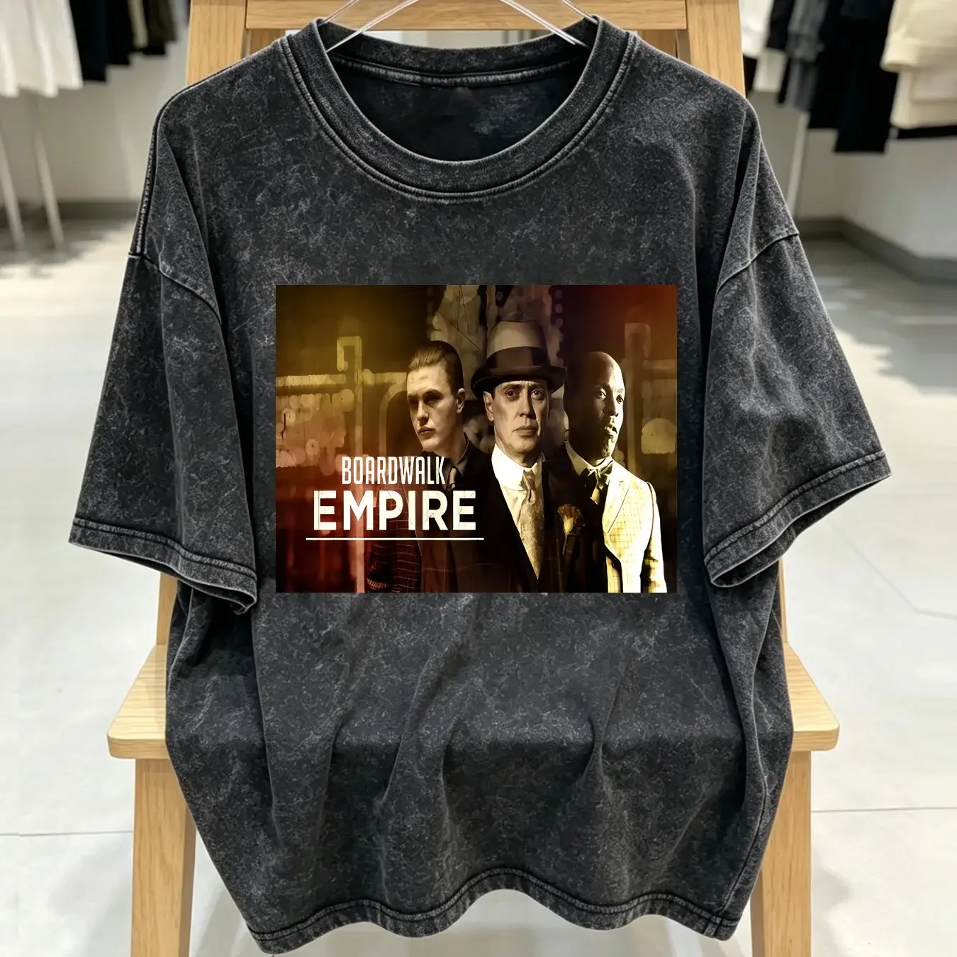 washed T Shirt BOARDWALK EMPIRE tv show season 1 2 3 4 5 SMALL MEDIUM LARGE or XL long short sleeves vintage Washed Stretched