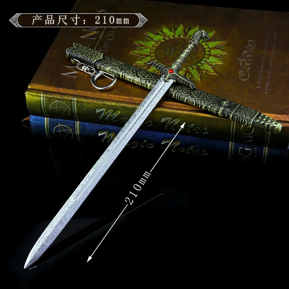 21cm Oathkeeper gra filmowa urządzenia peryferyjne tronów metalowe modele broni 1:6 rzemiosło, ozdoby, prezenty kolekcjonerskie i zabawki brelok