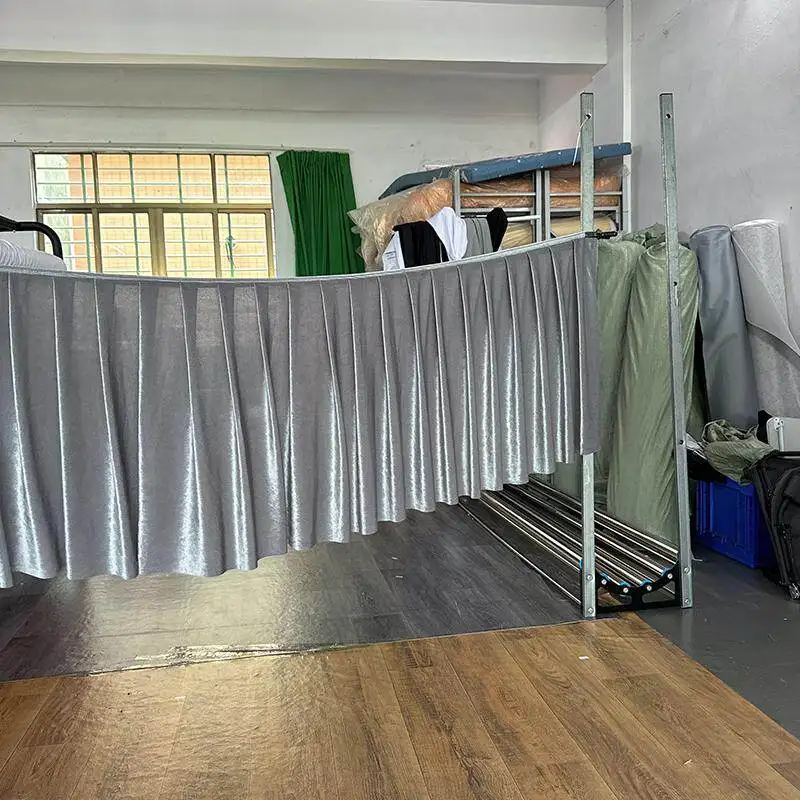 Velvet Table Skirting, Luxury Wedding Velvet Stage Skirts Rectangular Conference Table Skirt for Event Party Desk Decor