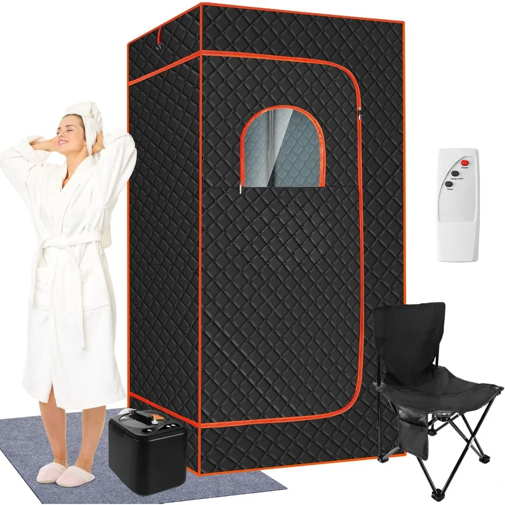 

Portable Sauna for Home,Full Body Sauna Box with 3L 110V Steamer Home Sauna for Gym,Pilates,Garage,Hot Tub(36 * 36 * 71inch)