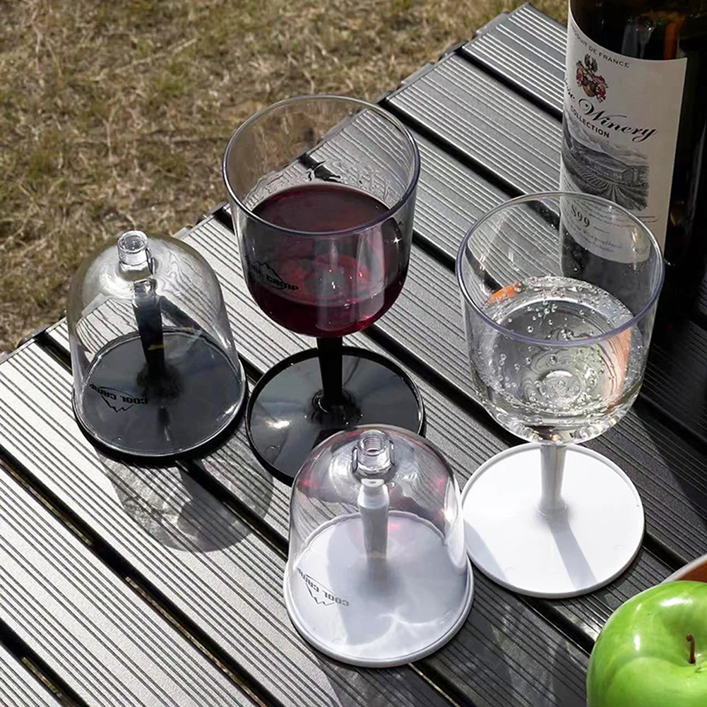 Resin Collapsible Wine Glass Portable Detachable Plastic Wine Glasses Fall Resistance Shatterproof for Home Restaurants Parties