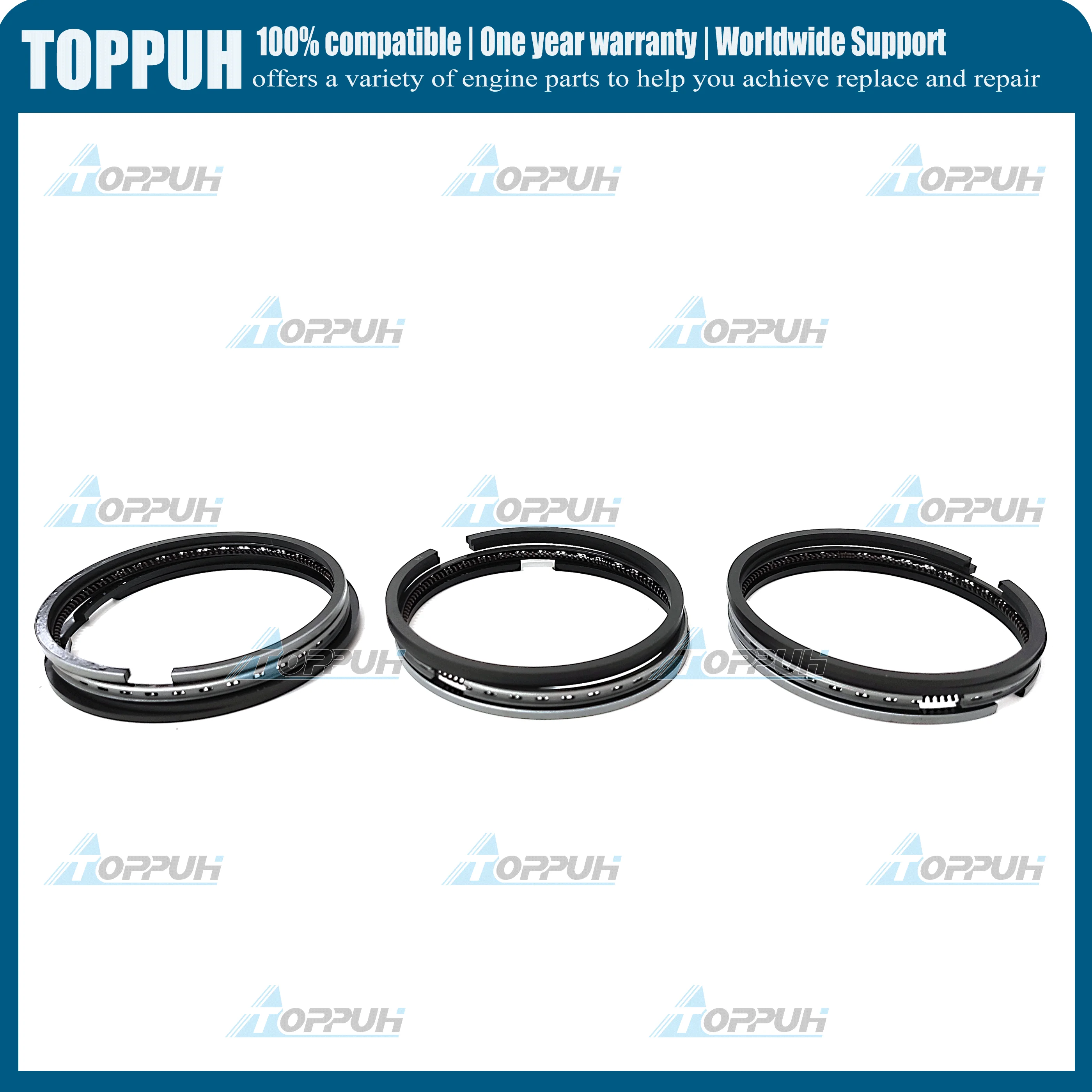 MM406600 Piston Ring Set MM431601 MM433050 for Mitsubishi K3D K4D Engine 73mm