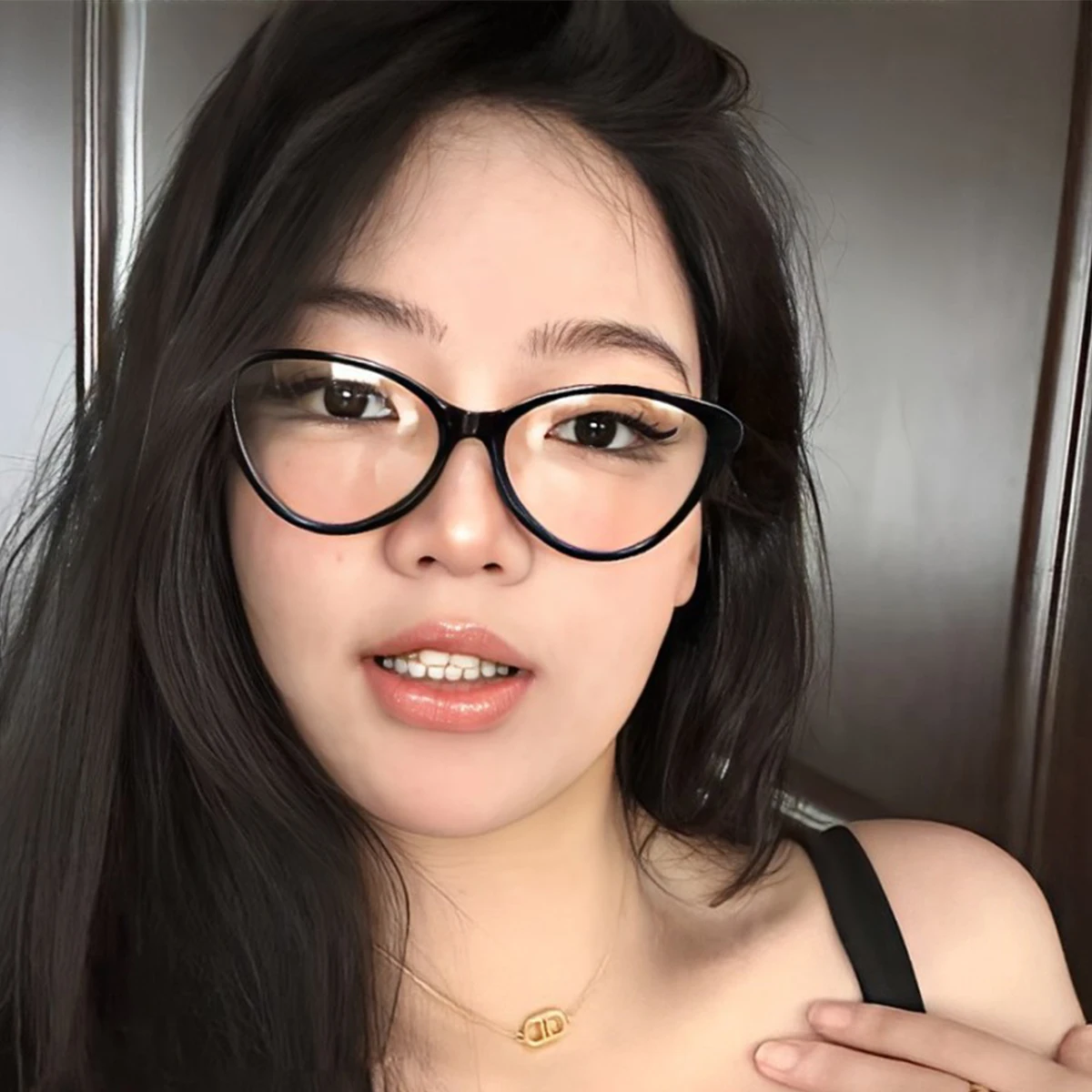 Peekaboo Cat-Eye-Brille für Damen, klare Gläser, TR90, modische Brillen für Frauen, CP-Acetat, grün-braune Verzierung, Geschenkartikel für Damen