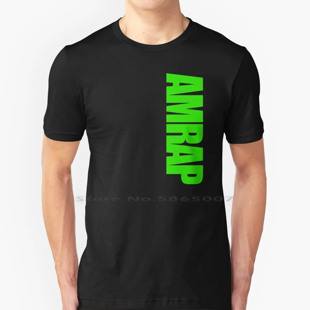 Amrap T Shirt 100% Cotton Eat Sleep Wod Workout Of The Day Gym Burpees Motivational Typography Graphic Design Text Quote