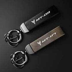 For Yamaha MT01 MT09 MT07 MT10 MT03 MT 01 09 07 03 10 MT-01 MT-10 MT-03 Keychain Motorcycle Premium leather Leather Keychain
