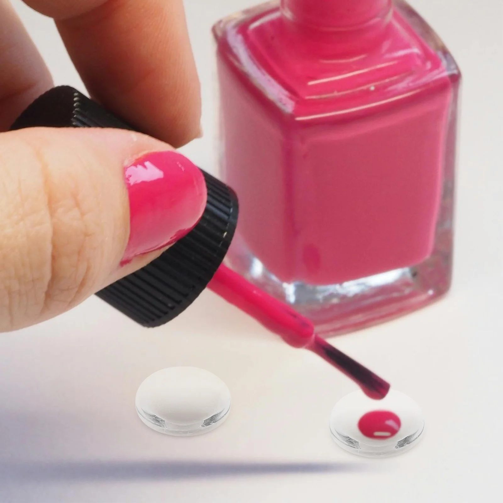 20 stuks 1,5 cm transparant glas cabochons heldere nagelkleur voor salon en persoonlijke display glazen nagelkleurkaarten