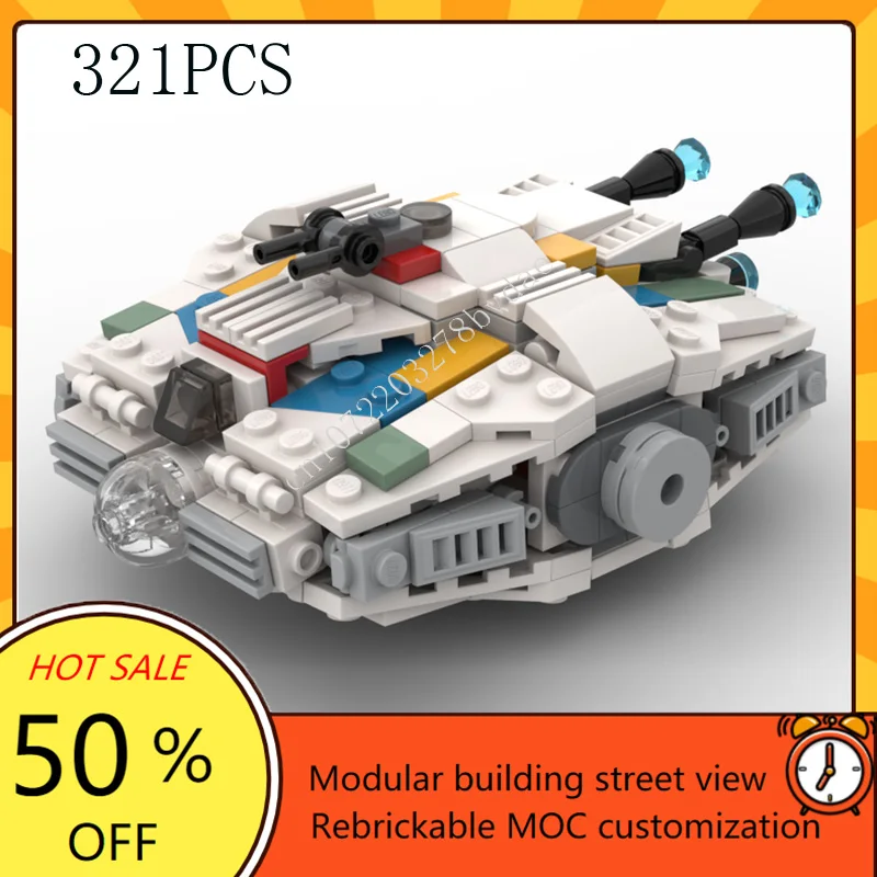 Micro Ghost Tantive IVSpace War Militaire MOC Ruimteschip Battle Aangepaste puzzel Architectuur DIY-montagemodel Puzzel Speelgoed Geschenken
