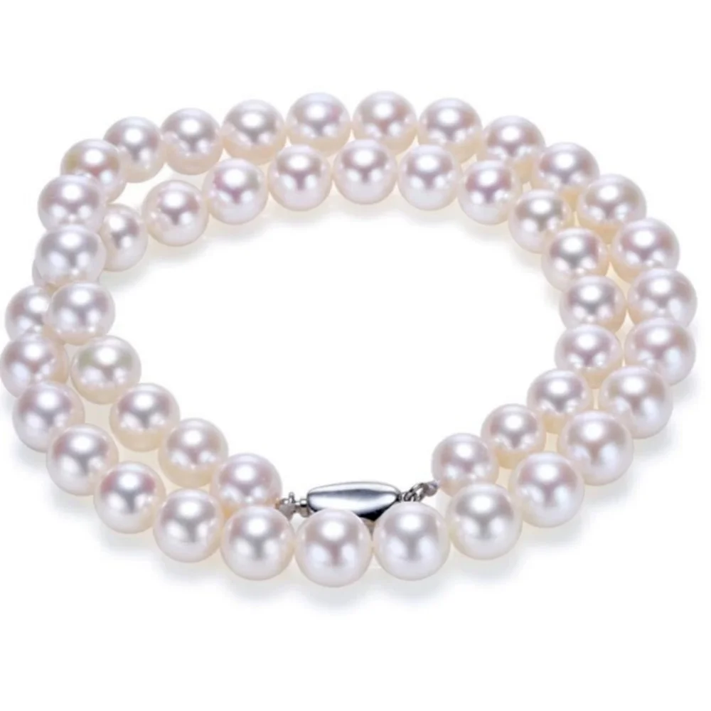 Freshwater Shell Pearl Necklace - 8mm, 10mm, 12mm - Beaded Jewelry - Round Pearl Necklace - Gift for Ladies