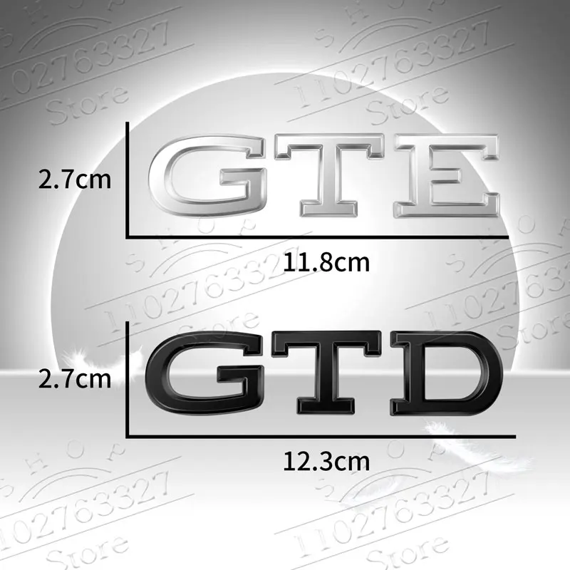 ملصق سيارة معدني GTD GTE Emblem ، شارة صندوق السيارة الخلفي ، شارة جسم الحاجز ، فولكسفاغن جولف 5 ، 6 ، باسات ، تيغوان ، بولو