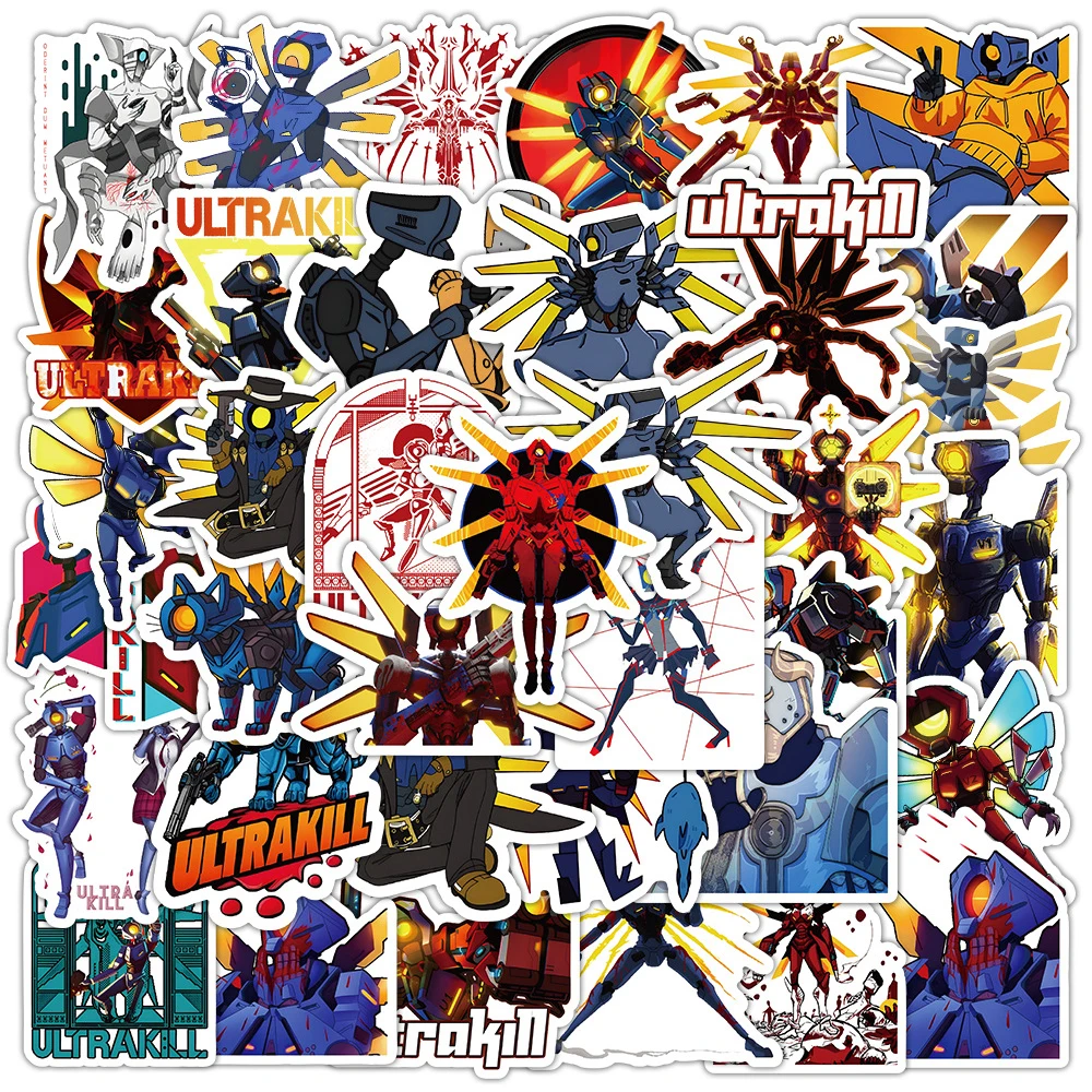 

10/30/50pcs Game ULTRAKILL Anime Stickers for Kids Toys Waterproof Graffiti Skateboard Motorcycle Car Vinyl Cool Cartoon Sticker