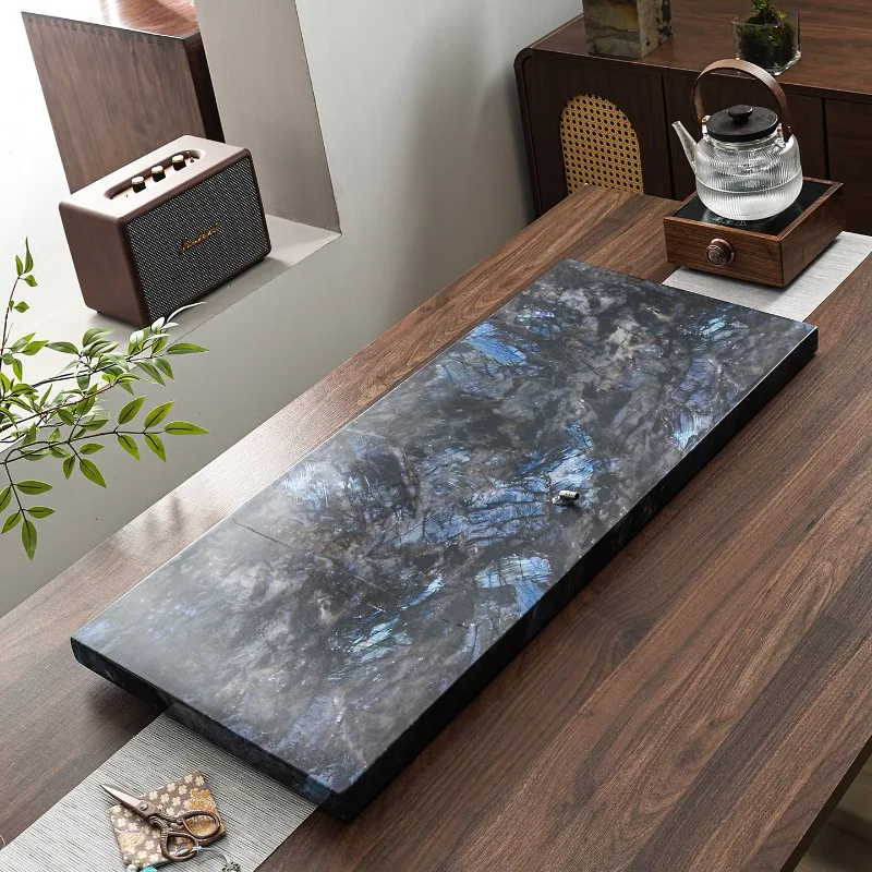Marble Glass Tea Tray Pot Office Table Accessories Ceremony Drainage Luxury Tea Tray Hospitality Desk Bandejas Home Products view 4
