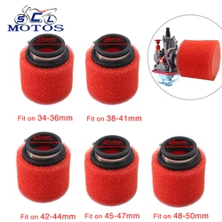 Sclmotos- Motorcycle Carburetor Foam Air Filter 35 38 42 45 48mm Sponge Cleaner Moped Scooter Dirt Pit Bike Kayo BSE GY6 DIO