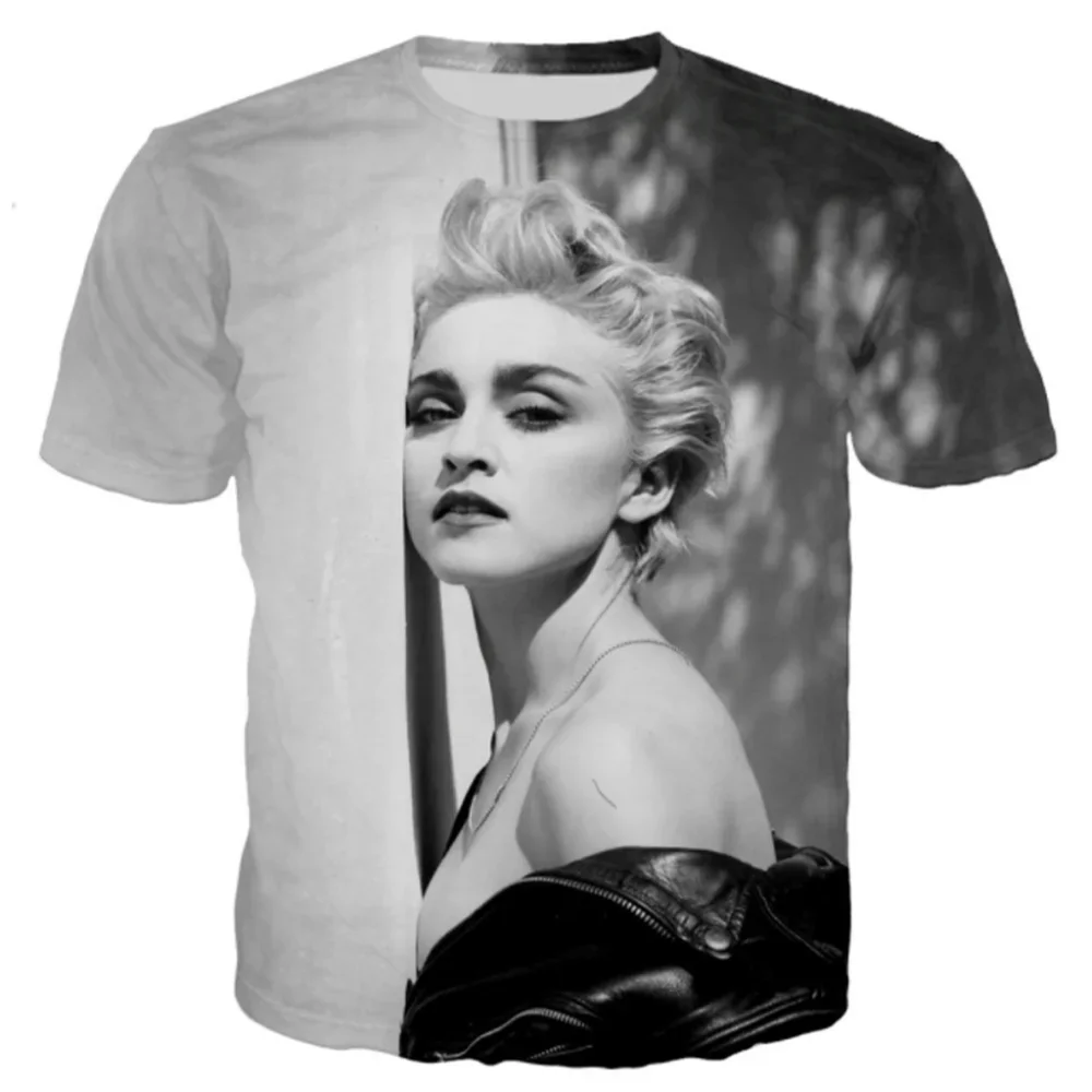 Y2K Singer Madonna Graphic T Shirts Summer Women Men Clothing Fashion Casual Tops Tees Harajuku Streetwear Oversized T-shirt