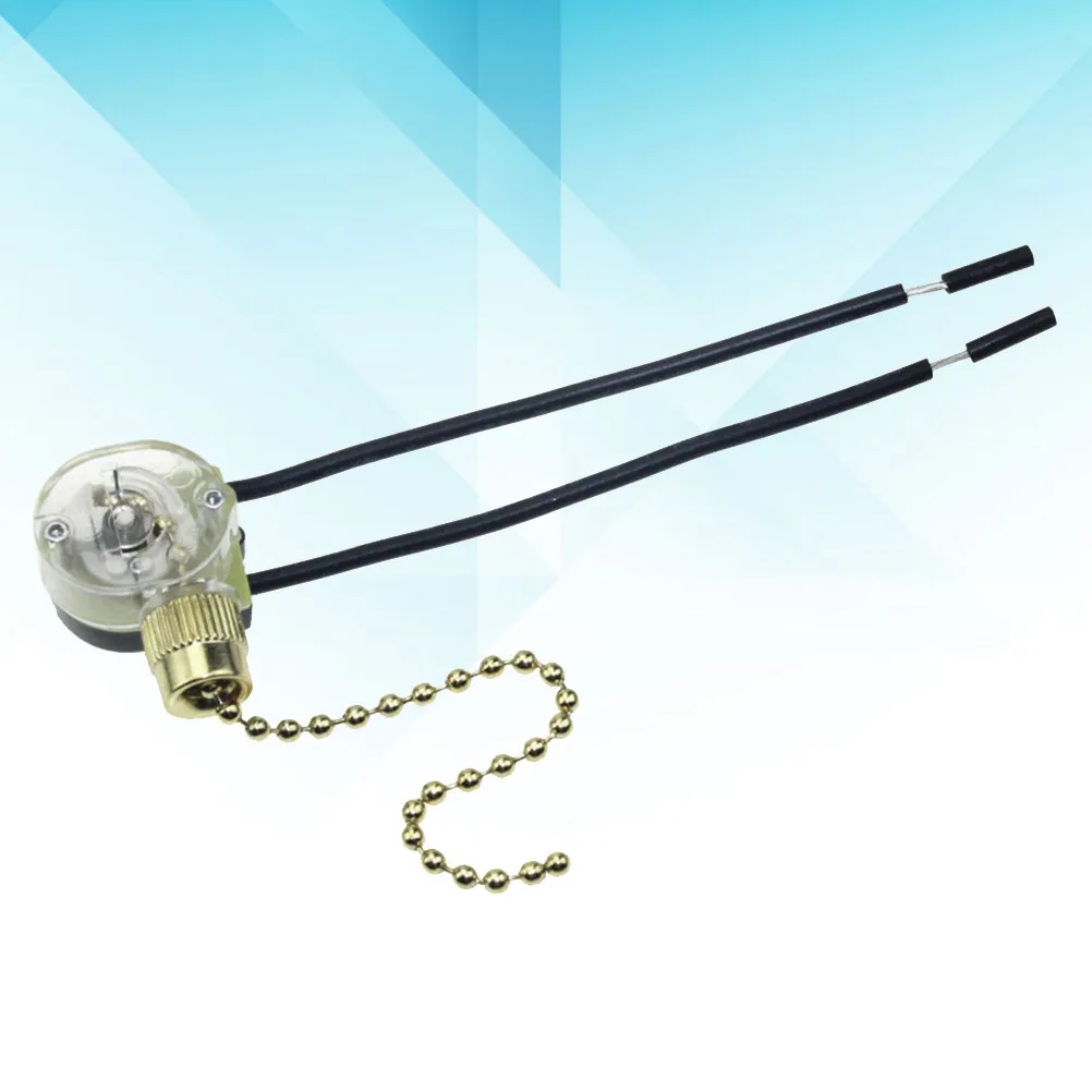 Fan Pull-Chain Zipper Switch Two- -Off Translucent Small Lightweight Cable Creative Manual Control Easy Install Home
