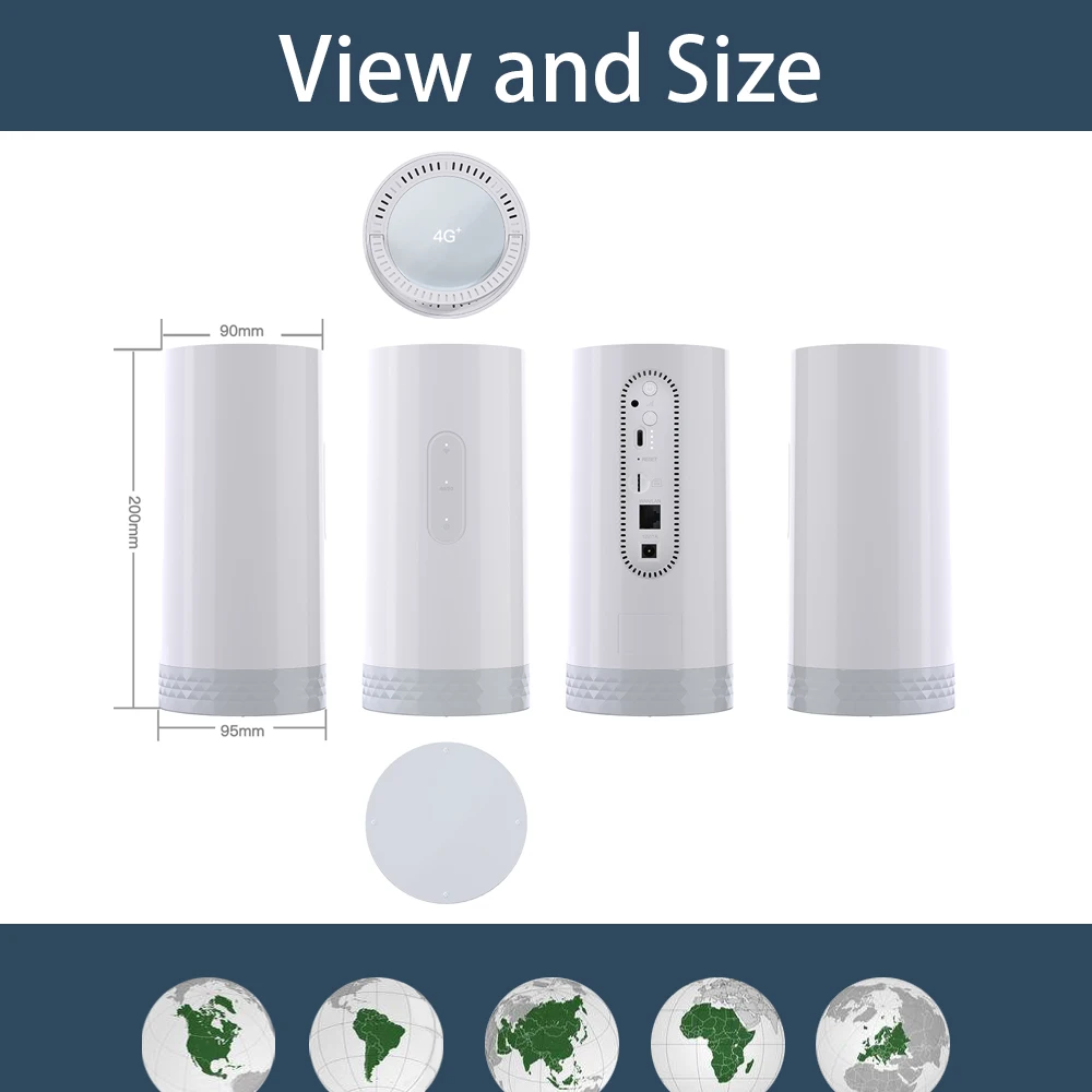 Router intelligente TIANJIE CAF902 Ai Router CA 4G + LTE con luce ambientale RGB, router WiFi interno CAT6, router SIM da 10000 mAh per la casa