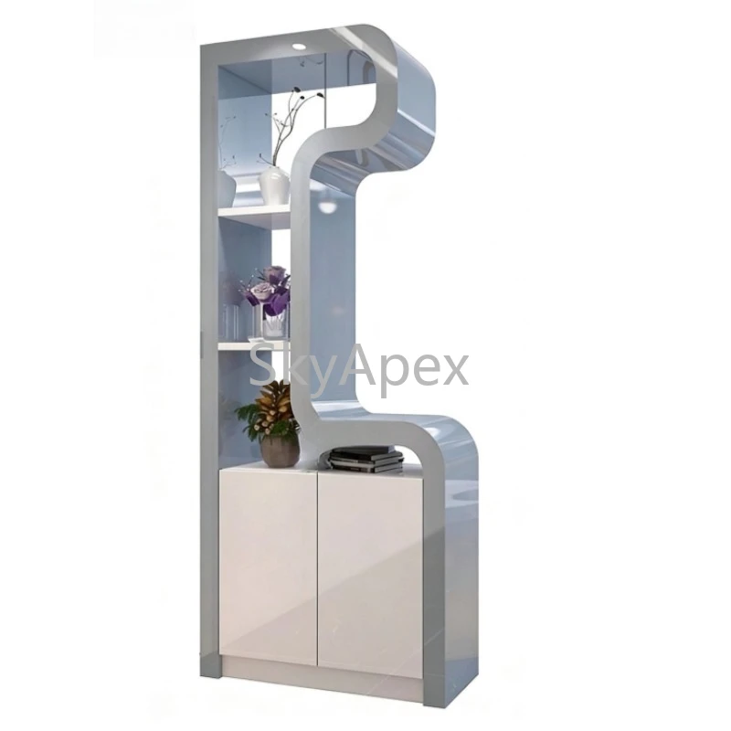 

Simple Modern Nordic Multifunctional Entrance Shoe Cabinet Partition Foyer Screen Living Room Customizable Stable Space Saving