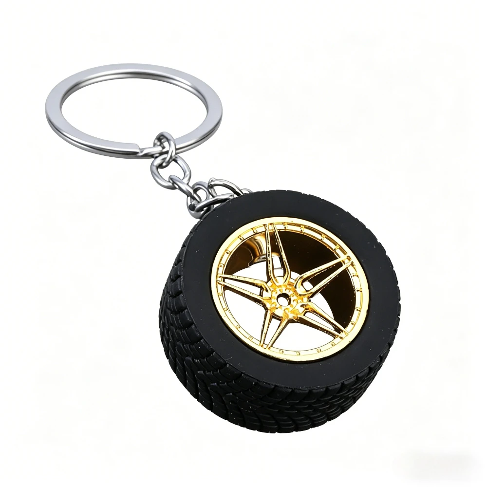 Kreative Auto-Zubehörteile: Mini-Felgen-Schlüsselanhänger, Turbo-Radnaben-Modell, Persönlicher Schlüsselring für Männer und Frauen, Anhänger-Accessoire, Geschenk – Detail 6