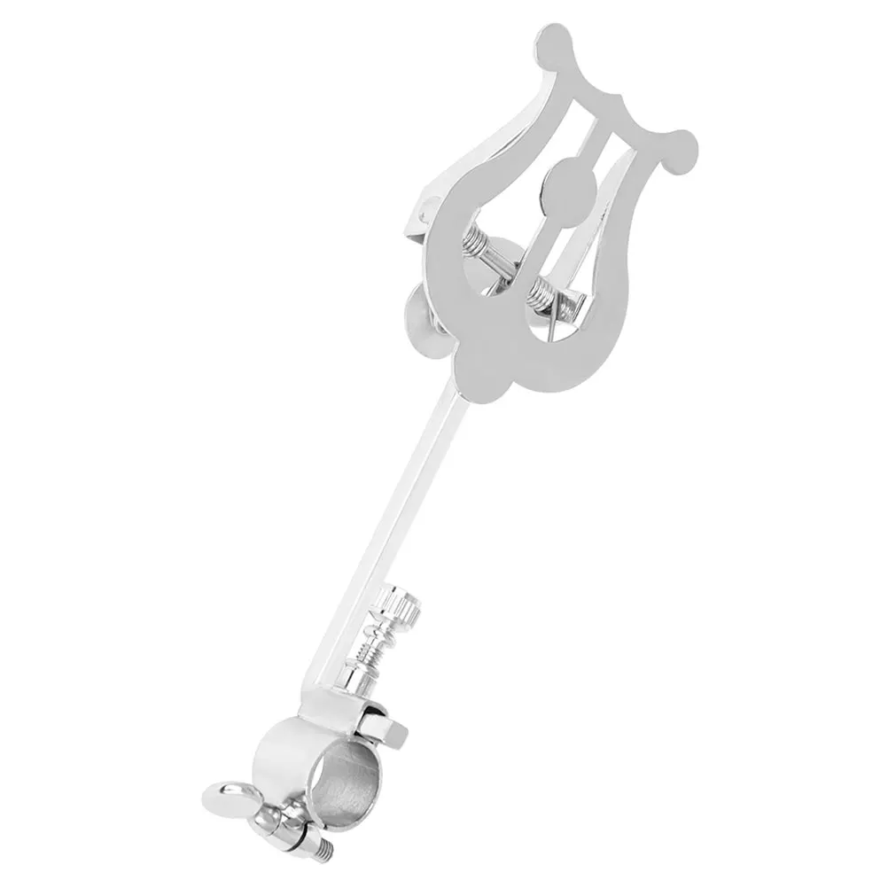 

Portable Score Stand Clip for Silver Adjustable Knob Sheet Music Clamp Practice Performance Foldable Small Size Music